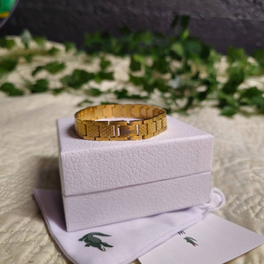 Lacoste Metropole Gold-Tone Bracelet -- Like New / 8 Inch